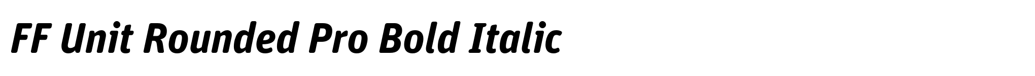 FF Unit Rounded Pro Bold Italic image